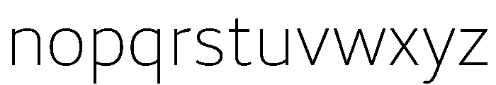 VanSans Thin Font LOWERCASE