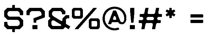Vanity Web Expanded Font OTHER CHARS