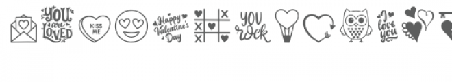 valentine dingbats font Font UPPERCASE