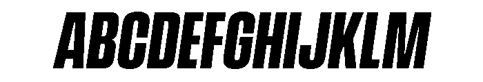 Vanguard Bold Oblique Font UPPERCASE
