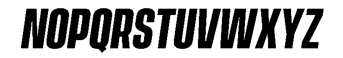 Vanguard Bold Oblique Font UPPERCASE