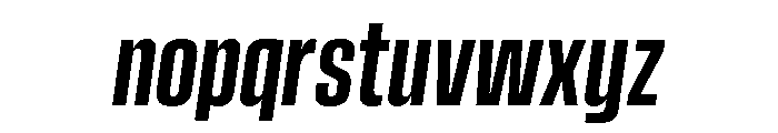 Vanguard Demi Bold Oblique Font LOWERCASE