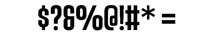 Vanguard Demi Bold Font OTHER CHARS