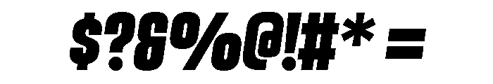Vanguard Extra Bold Oblique Font OTHER CHARS