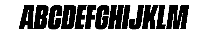 Vanguard Extra Bold Oblique Font UPPERCASE
