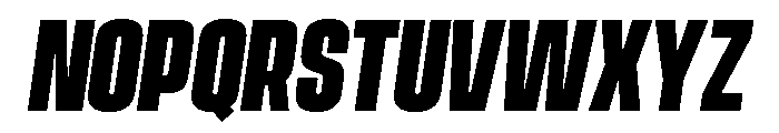 Vanguard Extra Bold Oblique Font UPPERCASE