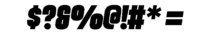 Vanguard Heavy Oblique Font OTHER CHARS