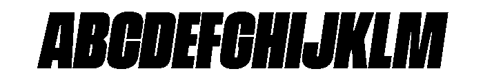 Vanguard Heavy Oblique Font UPPERCASE