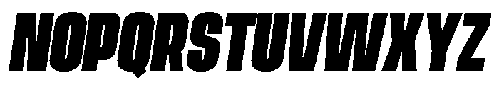 Vanguard Heavy Oblique Font UPPERCASE
