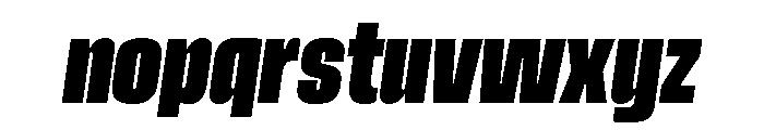 Vanguard Heavy Oblique Font LOWERCASE