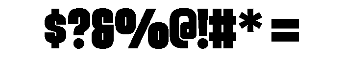 Vanguard Heavy Font OTHER CHARS