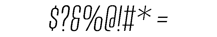 Vanguard Light Oblique Font OTHER CHARS