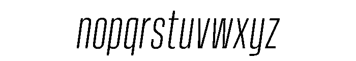 Vanguard Light Oblique Font LOWERCASE