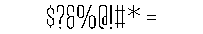 Vanguard Light Font OTHER CHARS