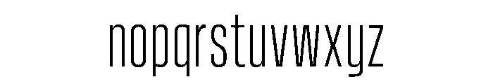 Vanguard Light Font LOWERCASE