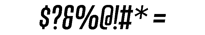 Vanguard Medium Oblique Font OTHER CHARS