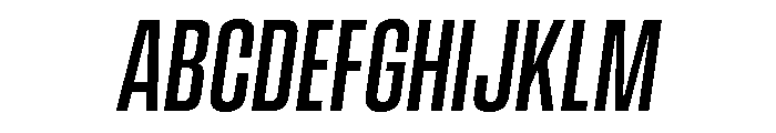 Vanguard Medium Oblique Font UPPERCASE