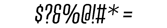 Vanguard Regular Oblique Font OTHER CHARS