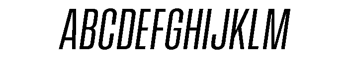 Vanguard Regular Oblique Font UPPERCASE