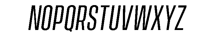 Vanguard Regular Oblique Font UPPERCASE