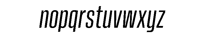 Vanguard Regular Oblique Font LOWERCASE