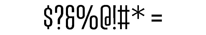 Vanguard Regular Font OTHER CHARS