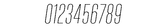 Vanguard Thin Oblique Font OTHER CHARS