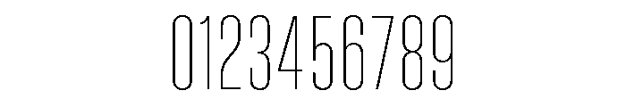 Vanguard Thin Font OTHER CHARS