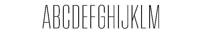 Vanguard Thin Font UPPERCASE