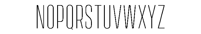 Vanguard Thin Font UPPERCASE