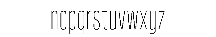 Vanguard Thin Font LOWERCASE