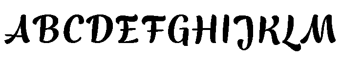 Vanille Regular Font UPPERCASE