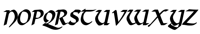 Valhalla Condensed BoldItalic Font UPPERCASE