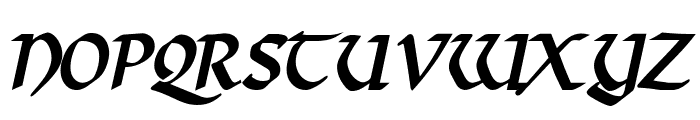 Valhalla Condensed BoldItalic Font LOWERCASE
