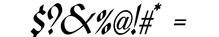 Valhalla Condensed Italic Font OTHER CHARS