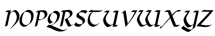 Valhalla Condensed Italic Font UPPERCASE