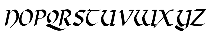 Valhalla Condensed Italic Font LOWERCASE