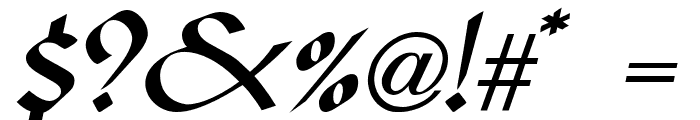 Valhalla Italic Font OTHER CHARS