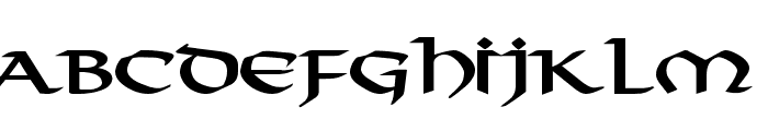 Valhalla Wide Bold Font LOWERCASE
