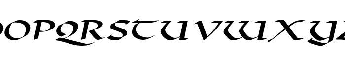 Valhalla Wide Italic Font UPPERCASE