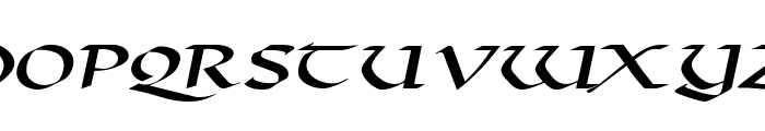Valhalla Wide Italic Font LOWERCASE