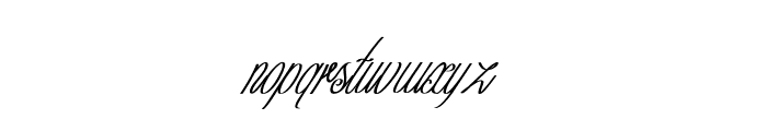 Varion-CondensedItalic Font LOWERCASE