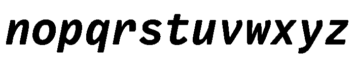 VCTRMono BoldItalic Font LOWERCASE