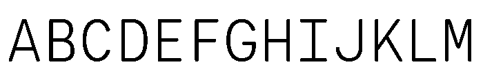 VCTRMono Light Font UPPERCASE