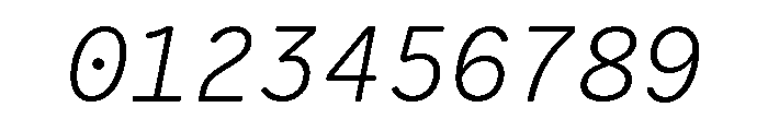 VCTRMono LightItalic Font OTHER CHARS