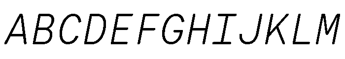 VCTRMono LightItalic Font UPPERCASE