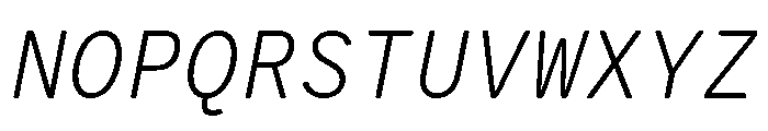 VCTRMono LightItalic Font UPPERCASE