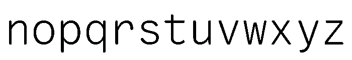 VCTRMono Light Font LOWERCASE