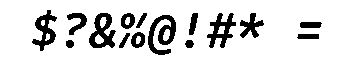 VCTRMono MediumItalic Font OTHER CHARS