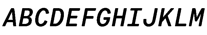 VCTRMono MediumItalic Font UPPERCASE